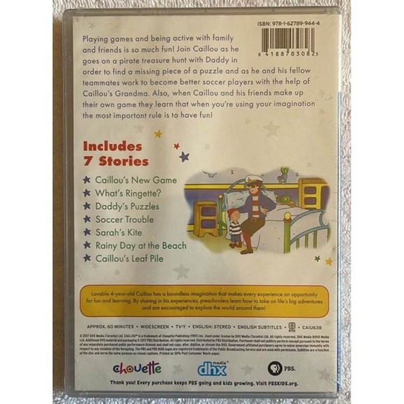 Caillou: Playtime with Caillou - DVD - New - Picture 2 of 2